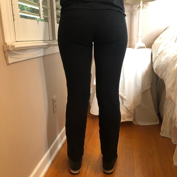 Size 0 STRECHY Wide Leg Leggings Jeggings Black Boho SOFT Lounging Travel Pants - Picture 3 of 3